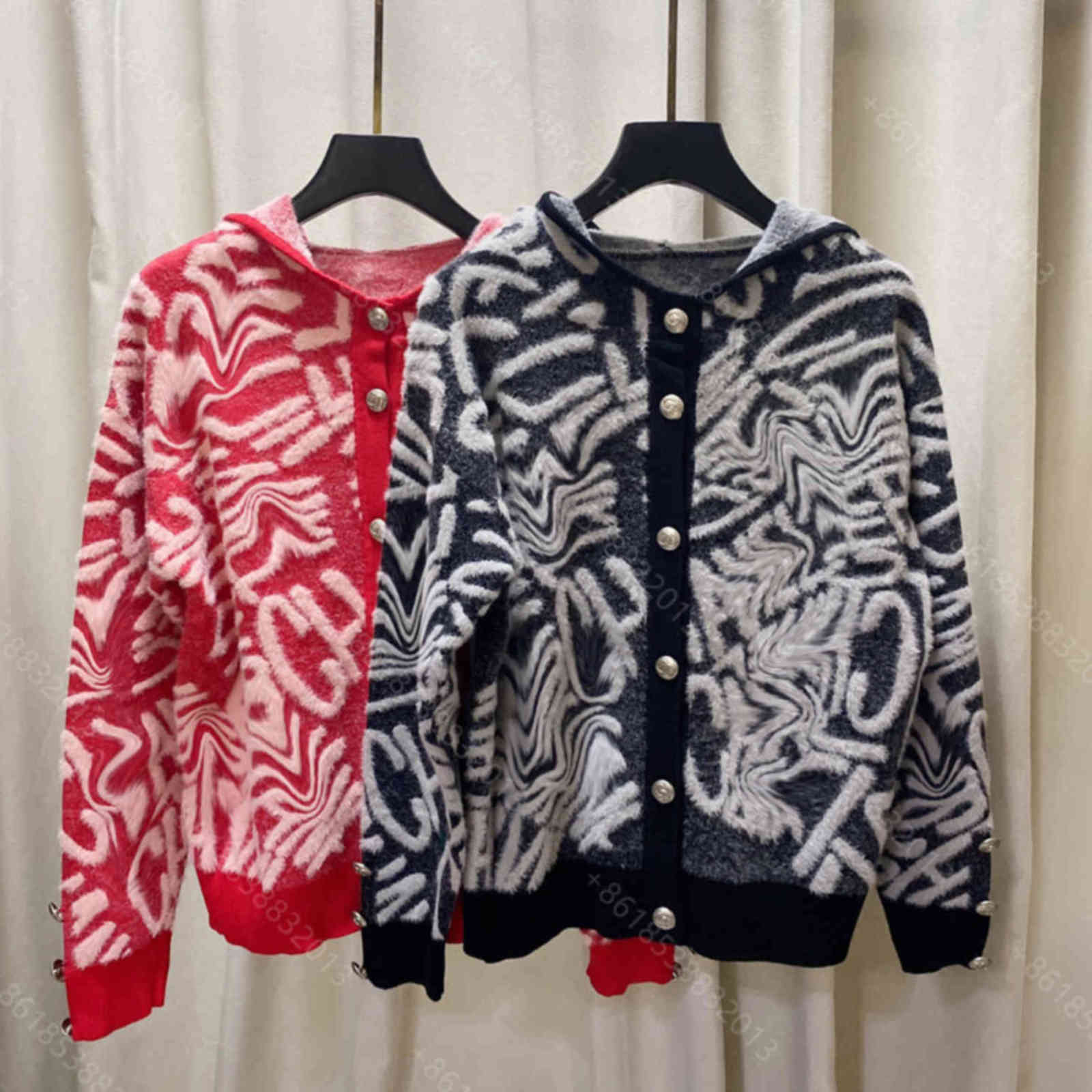 

21ss designer mink knits sweater jacket women long sleeve jackets cchen brand letter logo zipper hoodies coat 2 colors winter womens casual clothing
