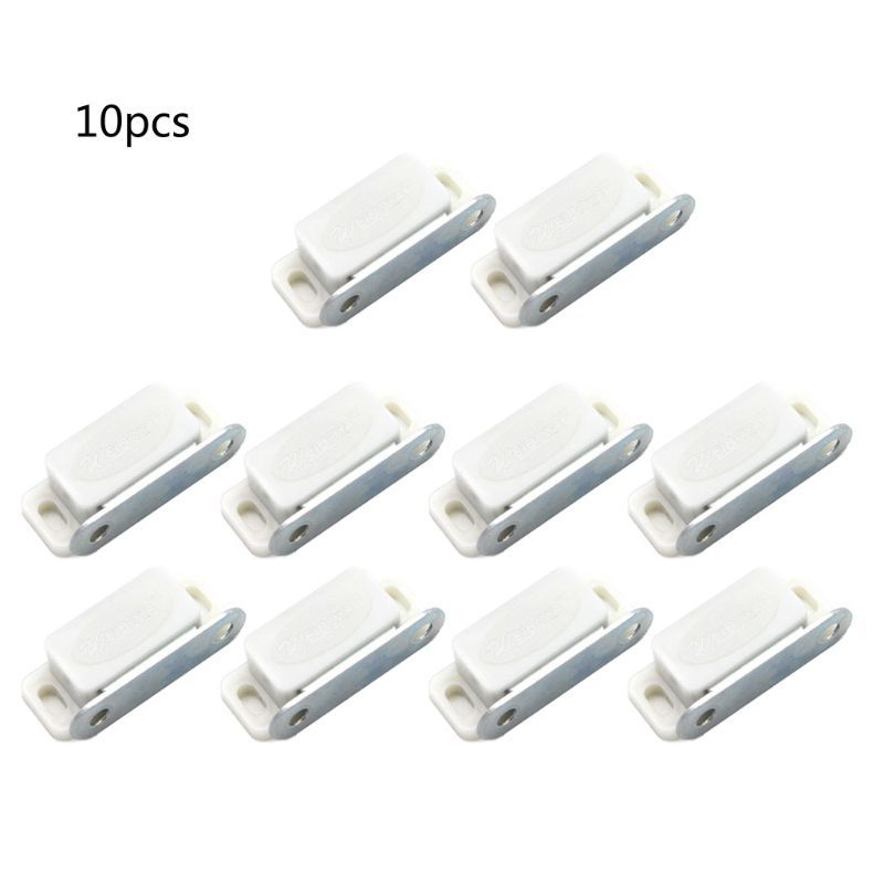 10 Pieces Mini Plastic Box Magnetic Capture Lock Clinic Door Closer Stopper Demper For Home Kitchen Furniture Hardware-image-693294179