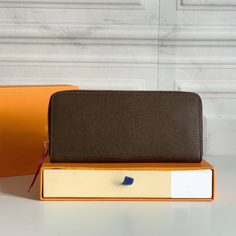 

Luxurys Designers ZIPPY Wallet for Men Pouch Leather Canvas 8 Credit Cards Slots Long Zipper Woman Wallets Fashion Card Holder Purse Zip Clutches Bag with box N41626, Size:19.5x9x1.5 cm