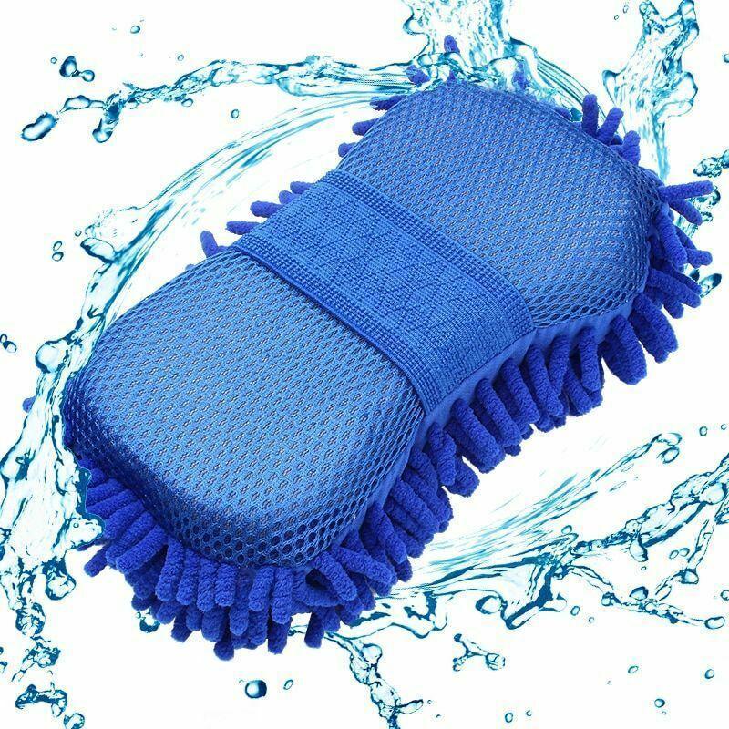 

Car Sponge Wash Brush Cleaning Auto Chenille Accessories Body Windshield Gloves Tools