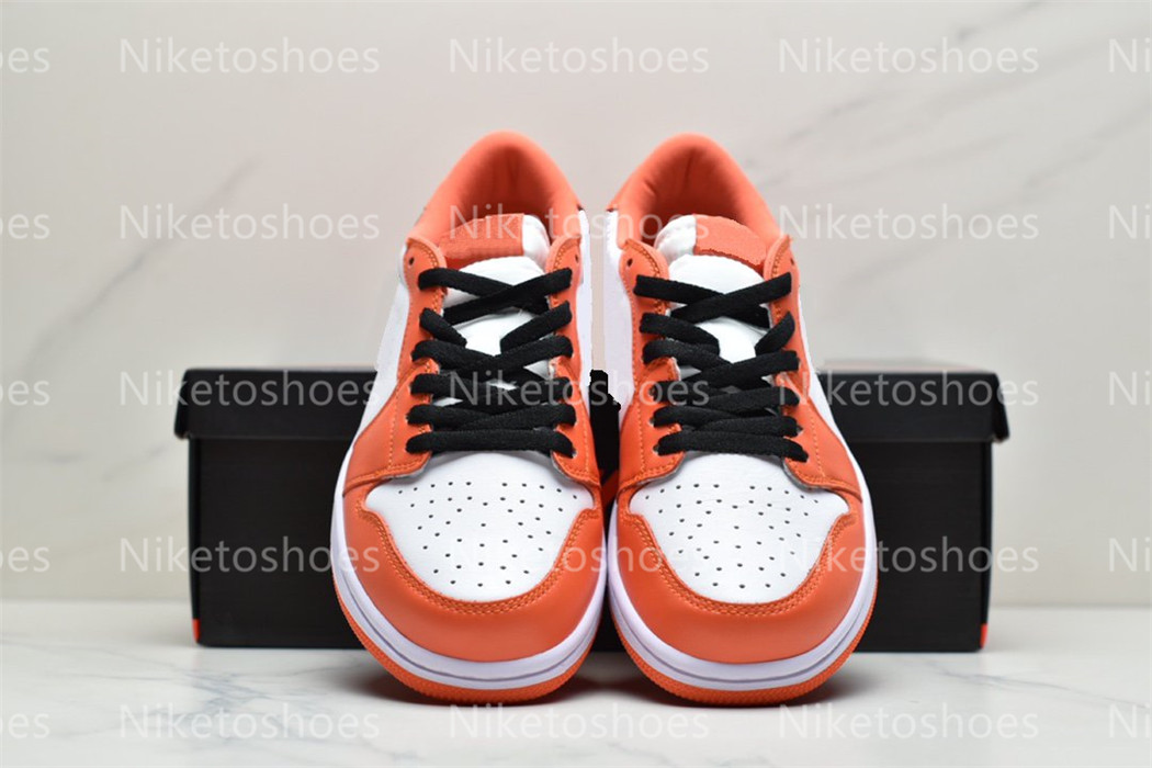 

1 Low OG Shattered Backboard casual sneaker mens sports Laser orange White Black Women Runner Leisure Skate Shoes, Color 01