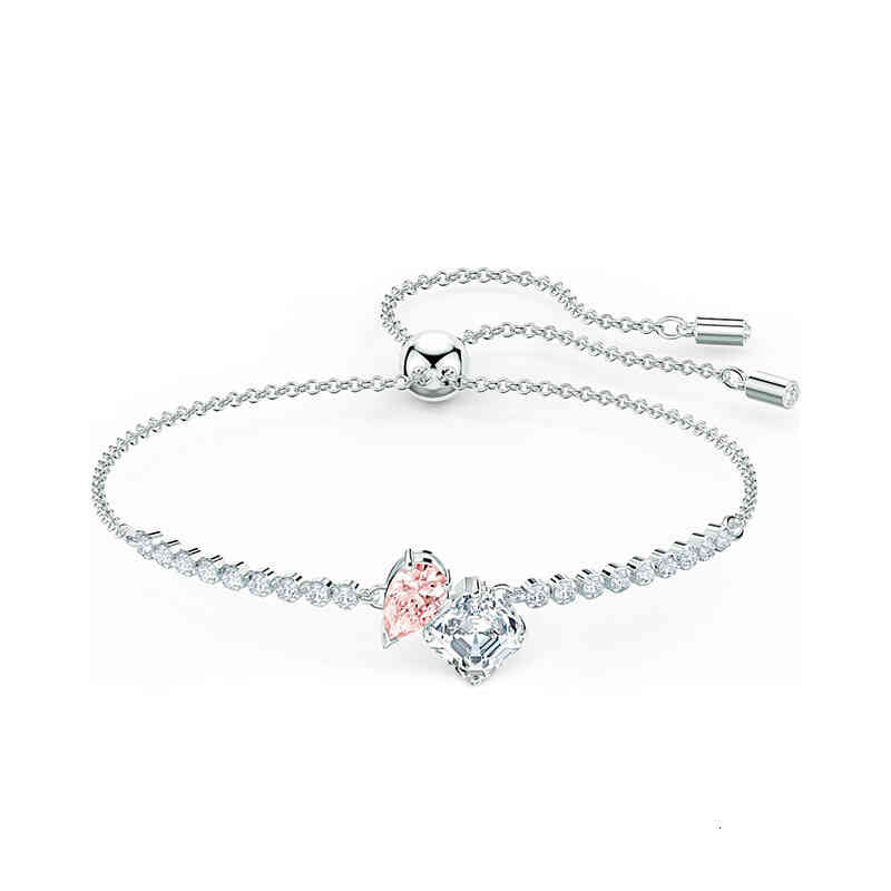 Bangles Bracelets Shi Family's Favorite Forever Companion Bracelet Female Swarovski Element Crystal Heart Bracelet-image-739102818