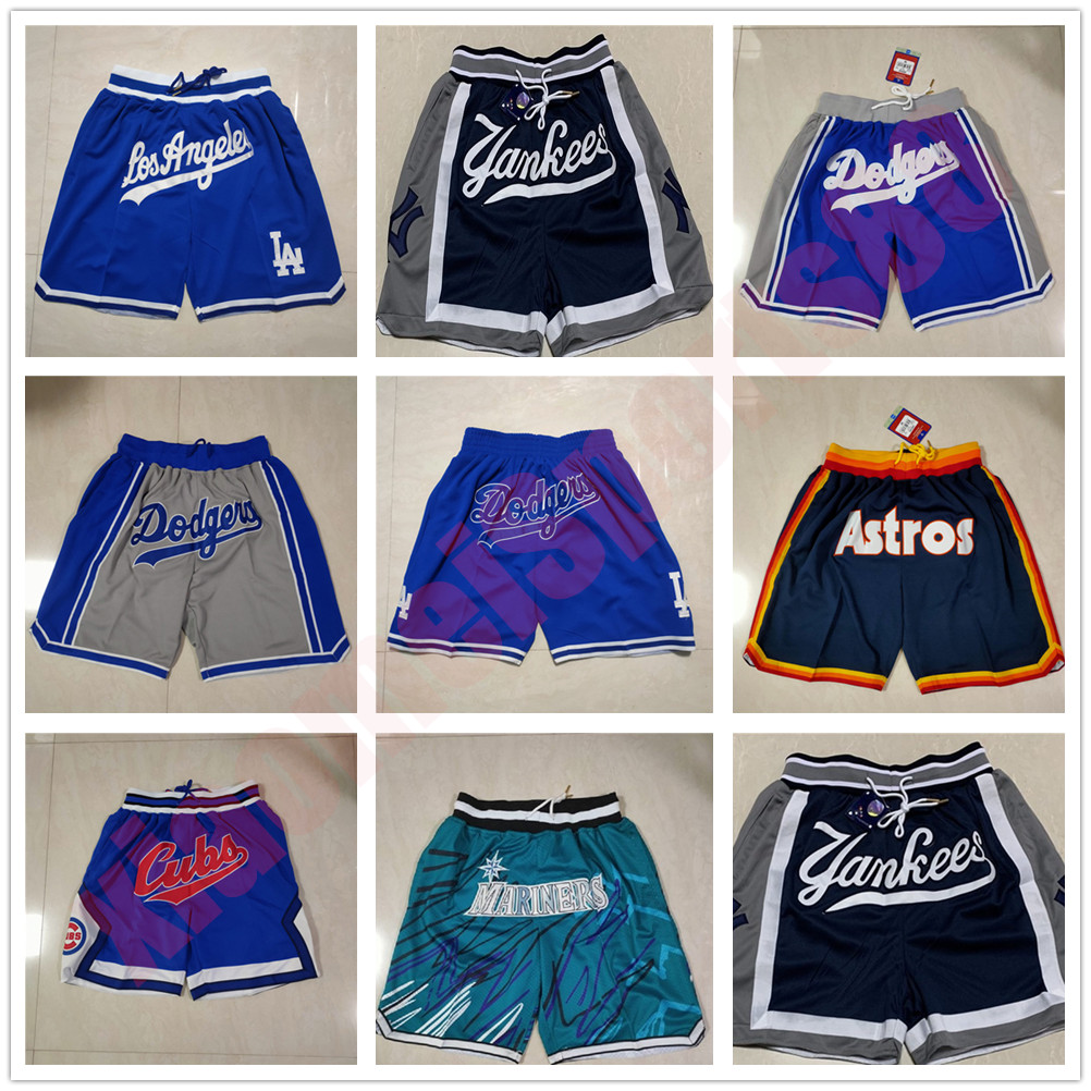 

2021 Team Baseball Shorts Just Don Sports Wear Pant With Pocket Zipper Sweatpants Blue White Black Men, As picture 10