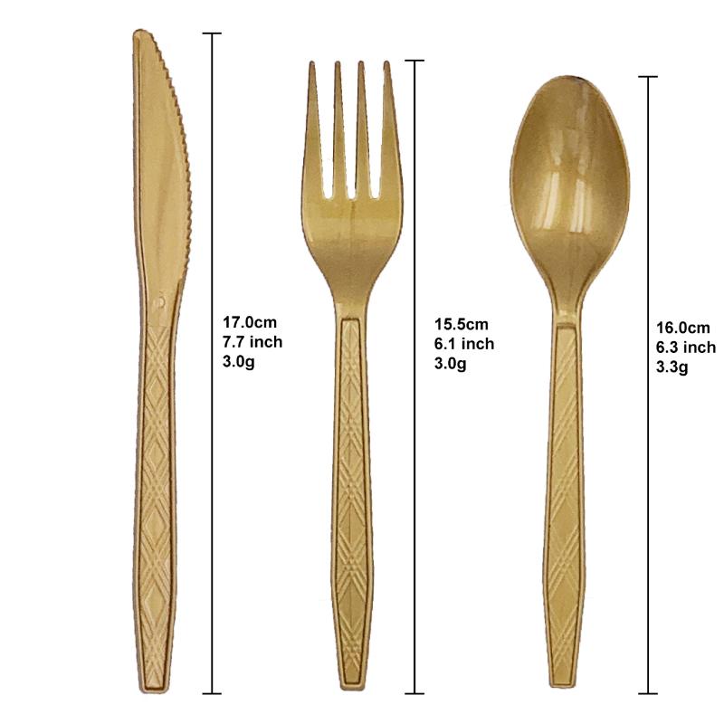 

16Pc Gold Tableware Environmentally Friendly Birthday Wedding Party Gift Family Outdoor Portable Disposable Dinnerware