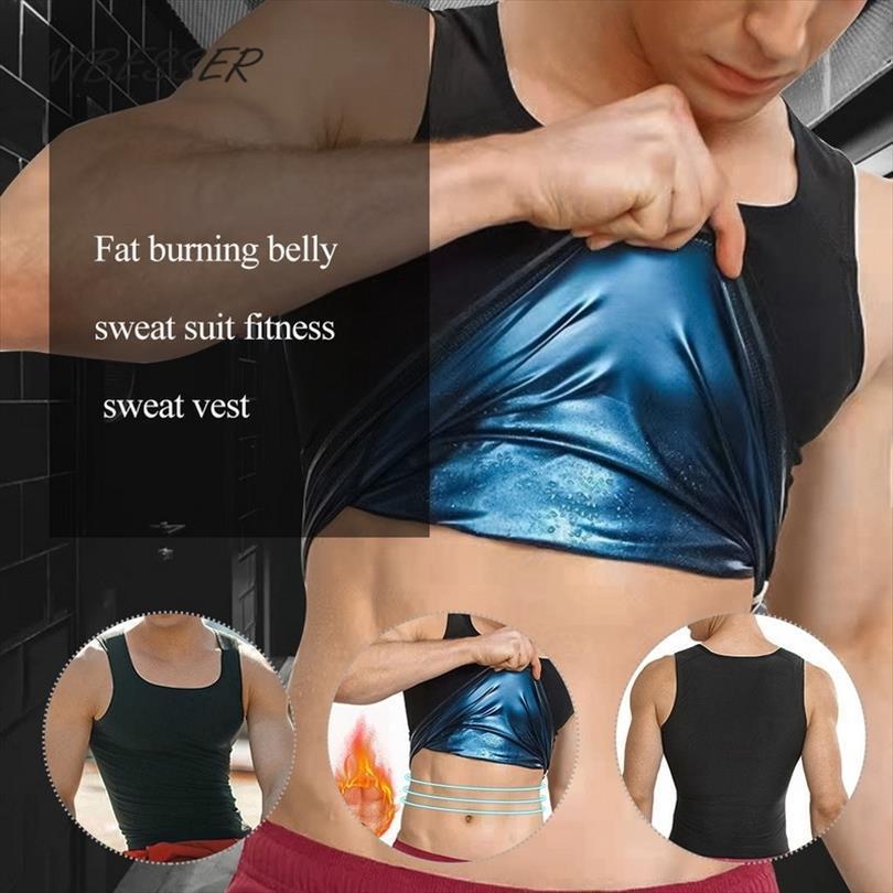 

sweating vest fat burning belly suit fitness men corset sports yoga slimming sauna weight loss, White;black