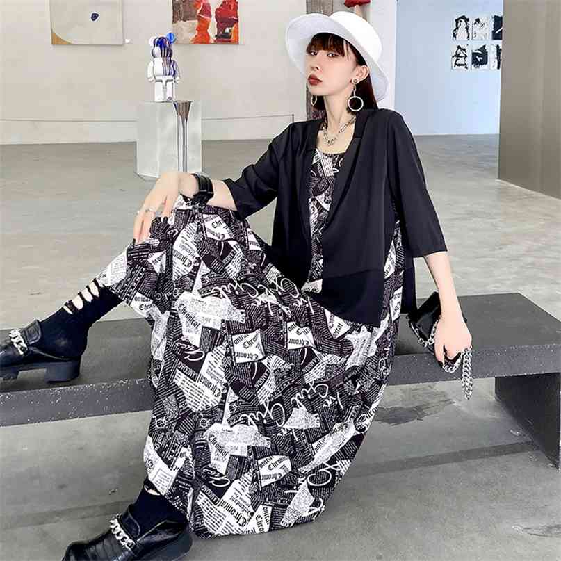 

Summer Notched Collar Half Sleeve Sun Protection Coat Fashion Casual Loose Black Woman Jacket All Match Outwear 210519, White
