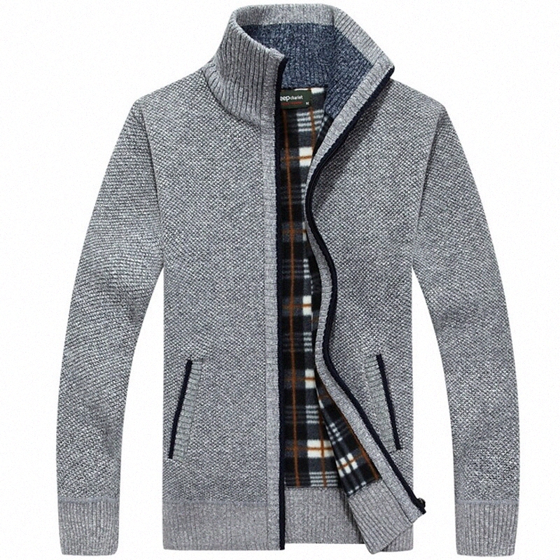 Men's Unisex Cardigan Sweater Zipper Pocket Stylish Casual Fleece Rib Fabrics Long Sleeve Regular Fit Sweater Cardigans Stand Collar Fall Winte