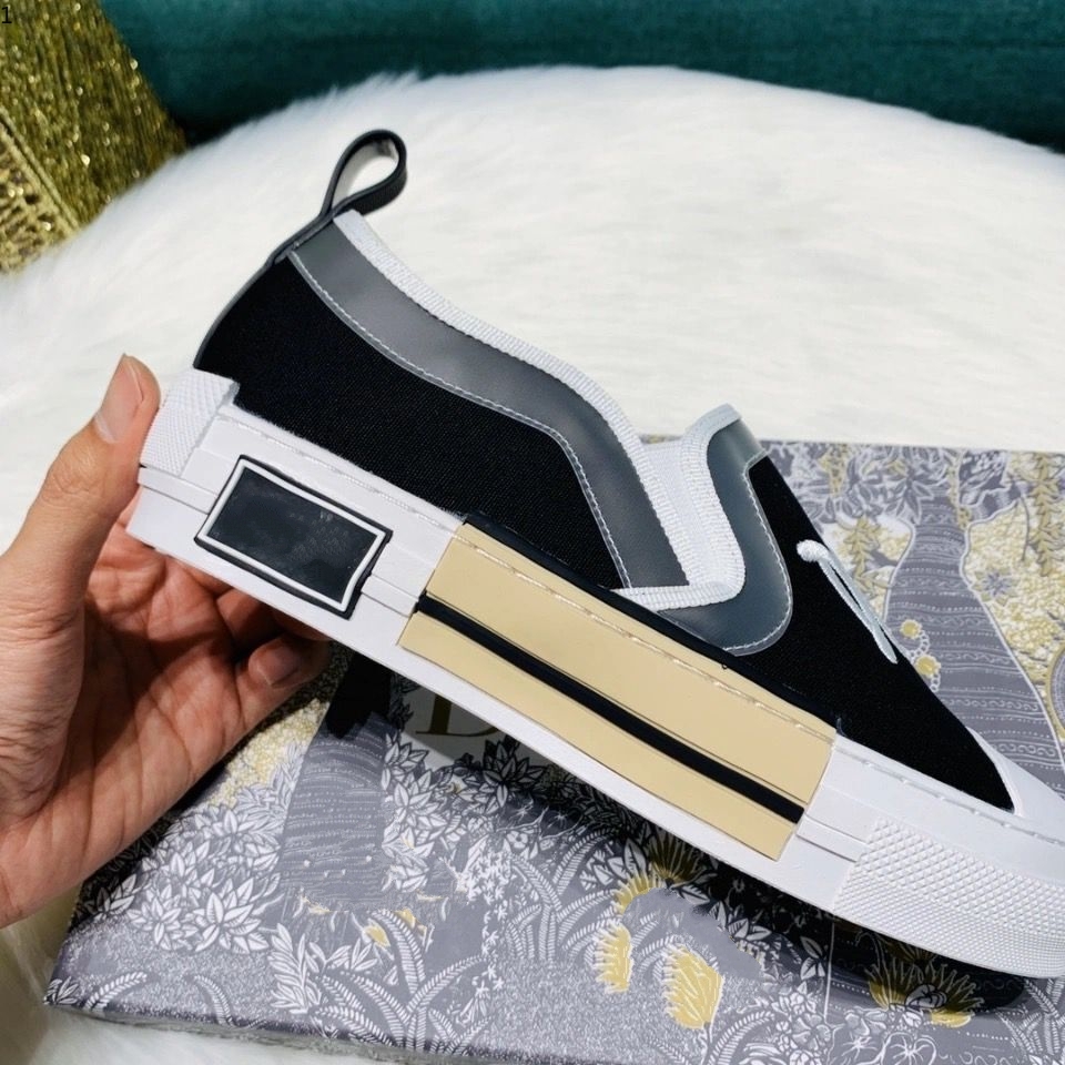 

Dio 2021 couple embroidery loafers lazy cover foot canvas men's and women's casual shoes fashion denim black mj001