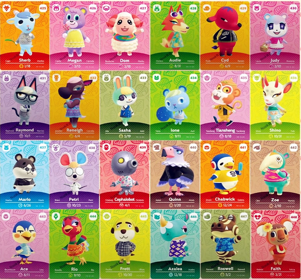 

[New Series 5] 24 pcs NFC Cards for Nintendo Animal Crossing Card Compatible with Switch/Wii U/New 3DS (425-448)