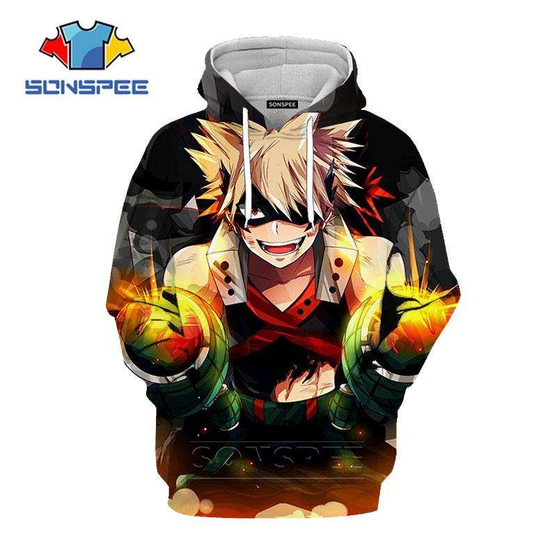 

Men's Hoodies & Sweatshirts SONSPEE My Hero Academia Men Women Dabi Sweatshirt 3D Print Fashion Anime Long Sleeve Hip Hop Street Harajuku Pu