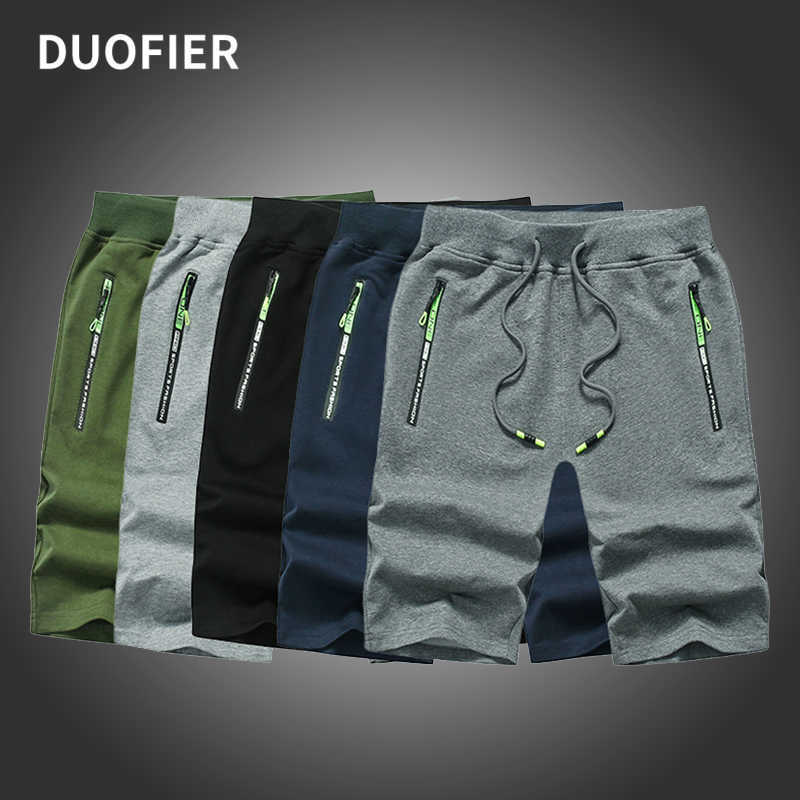 

Summer Men's Shorts Casual Cropped Trousers Sports Shorts Knit Straight Pants Cotton Straight Jogger Fitness Short 5XL 210603, Mj1809 army green