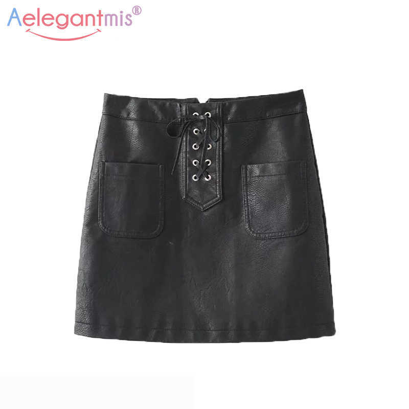 

Aelegantmis Summer High Street Casual Mini Skirt Women Elegant Black Pu Leather Lady Skinny Waist A-line Short 210607, Burgundy