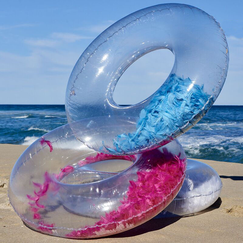 Pool & Accessories Beach Swim Circle Float Gonfiabili Water Party Inflatable Swimming Ring Baby Round Feather Sequins Rings-image-676368676