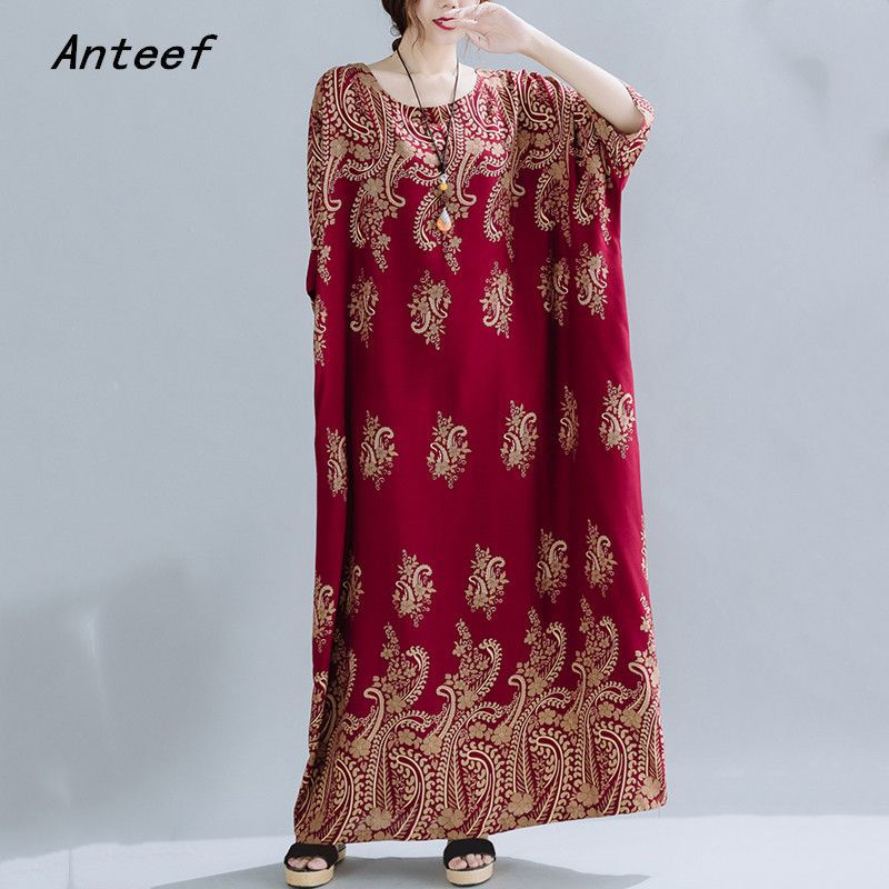 

cotton satin plus size vintage floral dresses for women casual loose maxi long woman summer sun beach dress elegant clothes 2021, 9303