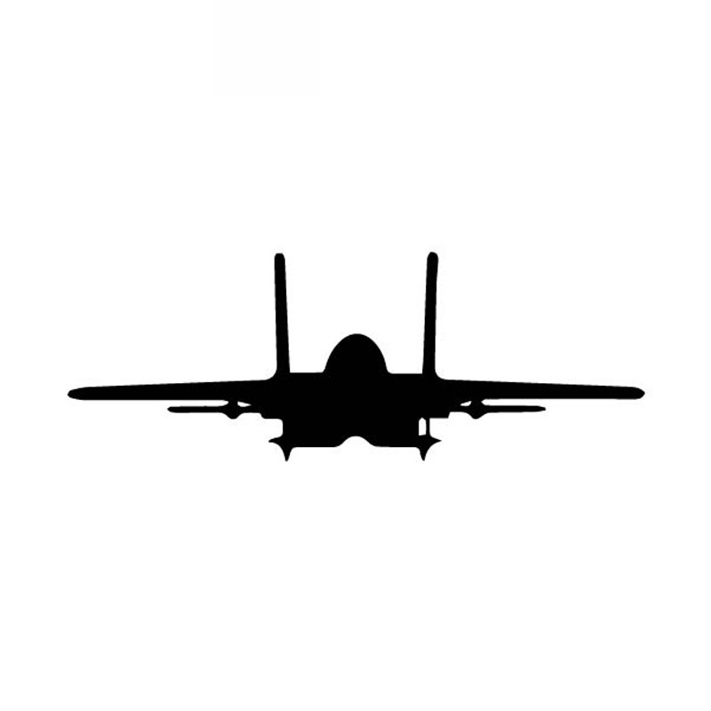 Cool Combat Airplane Pattern Decals, Exquisite Car Window Decoration, Personalized Waterproof Decals, Black/white, 16cm*6cm-image-686376737