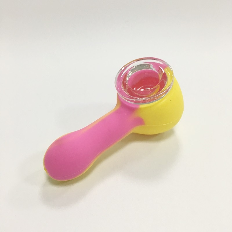 

Silicone pipe Explosive pipe smoking set Silica gel 3.1 inches glass camouflage glasses small smoke sets pipes environmental protection