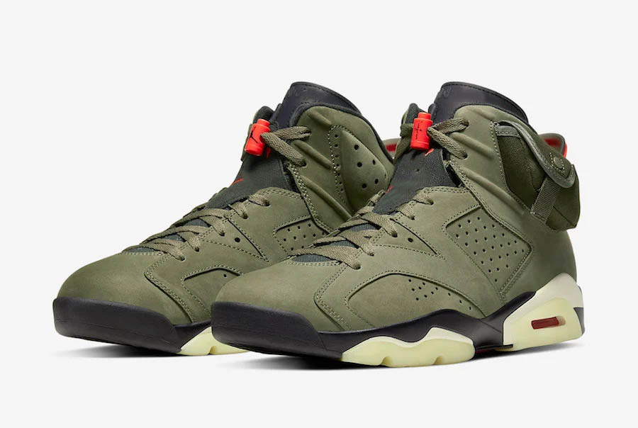

Good Quality Jumpman 6 Travis Scotts Basketball Designer Shoes 6s comes dressed in a Medium Olive Black Sail and University Red color combination outdoor Sneakers