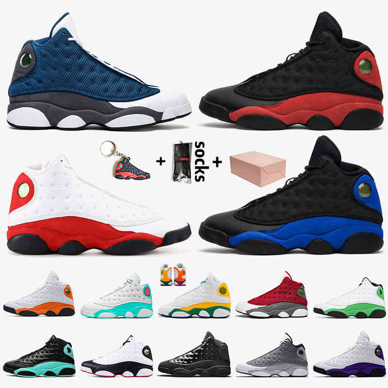 

With Box Jumpman 13 13s Sneakers Womens Mens Basketball Shoes Flint 13 Bred Chicago Hyper Royal Starfish Lucky Green Barons Mens Trainers, #5 40-47 starfish