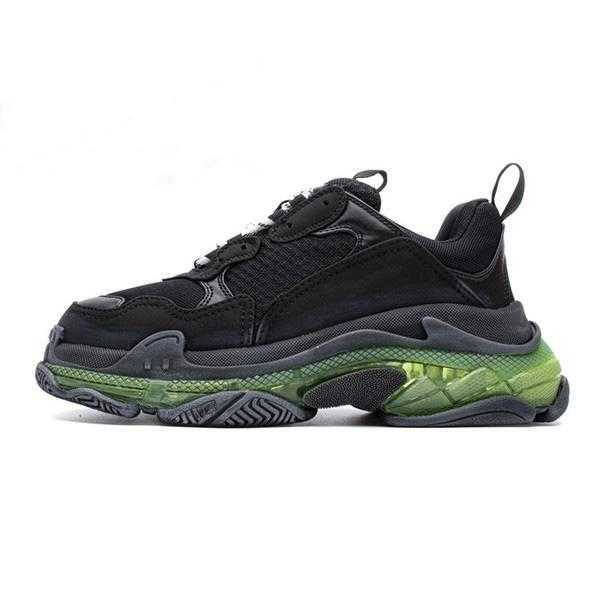 

Fashion men women Casual Dad Shoes Red neon green Triple-S Designer Sneakers Triple s Black Pink Crystal clear clean sole Bottom Paris Platform Luxury Chaussures, Customize