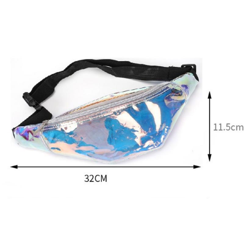 

Waist Bags 2021 Women Laser PU Leather Pillow Fashion Sports Gym Mobile Phone Fanny Packs