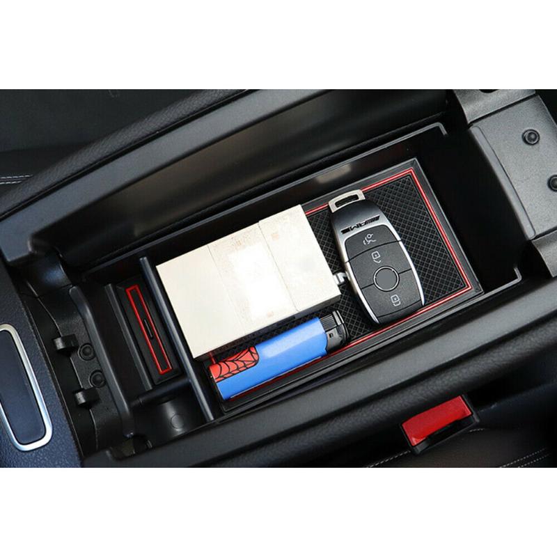 

Car Organizer Matte Black Armrest Storage Box A-Class B-Class ABS Plastic Center Console