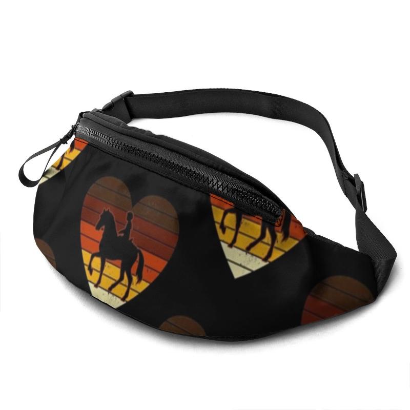 

Waist Bags Horse Riding Bag Female Travel Pack Pattern Polyester, Sky blue