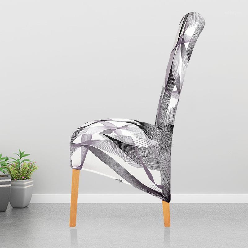 

Printed Chair Cover Elastic XL Size Long Back Europe Style Seat Covers Stretch El Party Banquet Home Ofiice