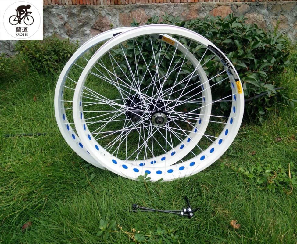 

Bike Wheels Kalosse 80mm 36holes 26X4.0 Tires Fat Bicycle 135/190 Hubs . Snow 8/9/10 Speed Cassette
