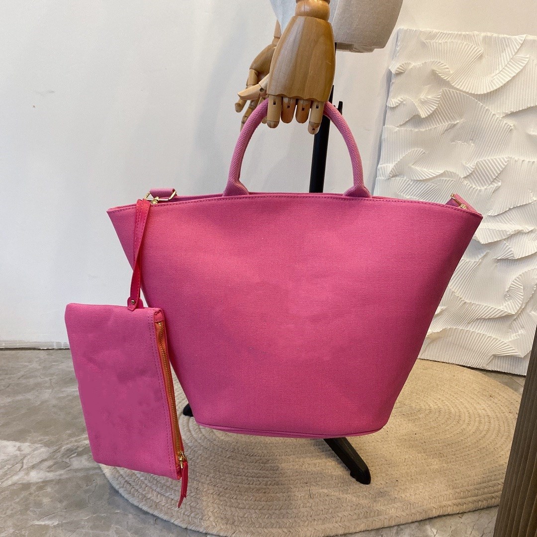 

Designer Canvas Oval bottom Tote bag high-capacity pure color women shopping bags with cute wellet zipper Double cloth cross body Purse fashion handbag, Black