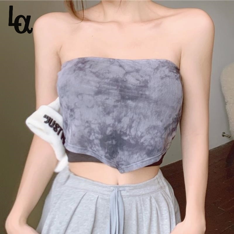 

Designer Party Sexy Y2K Corset Vest Women Backless Off Shoulder Chic Women' Tube Top Korean Beach Summer Crop Tops 210519, Gray
