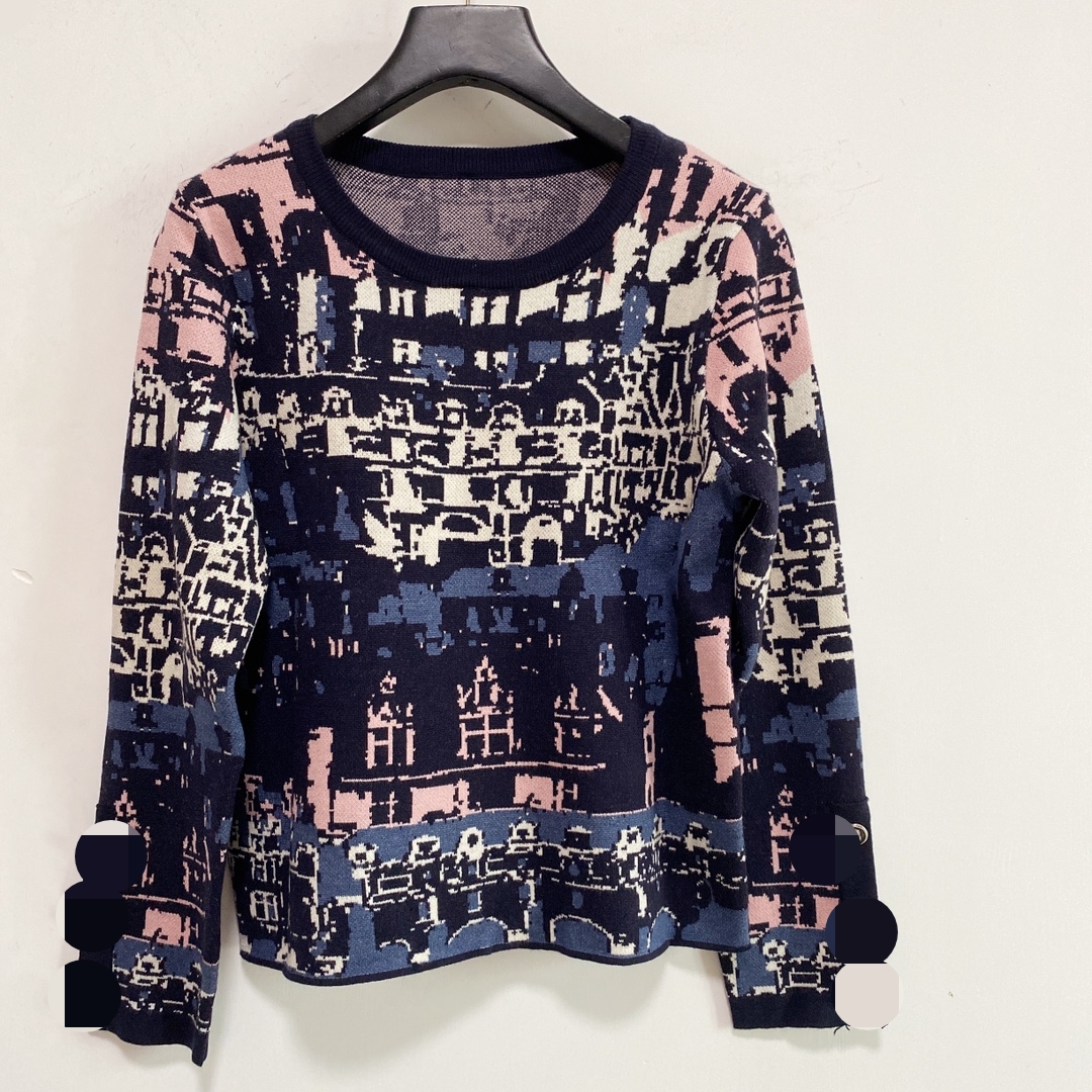 

803 2021 Runway Autumn Brand SAme Style Sweater Long Sleeve Crew Neck Pullover Fashion Clothes High Quality Womens Mingmei, Customize