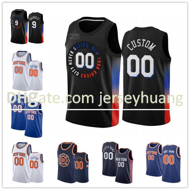 

Custom RJ 9 Barrett Obi 1 Toppin Julius 30 Randle Mitchell 23 Robinson Derrick New YorkKnicks25 Rose City Basketball Jerseys