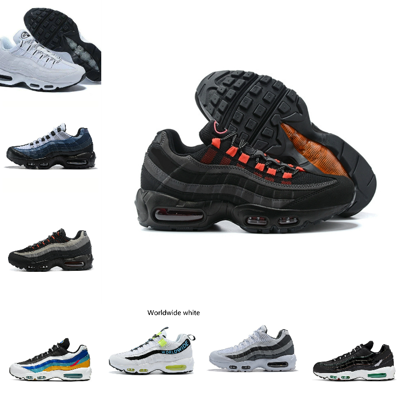 

Top Quality 95ss Running Shoes Yin Yang OG Airs Solar Triple Black White Worldwide Seahawks Particle Grey Neon Laser Fuchsia Red Mens Women