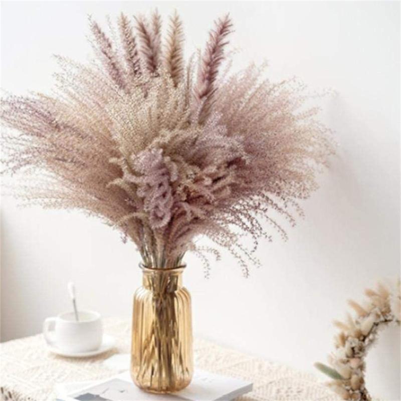 

Decorative Flowers & Wreaths 2021 Pampas Grass 60 Cm Natural Dried Flower Artificia Home Decoration Accessories Artificial, 10pcs