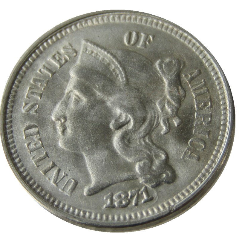 

US 1871 Three Cents Nickel Copy Coins metal craft dies manufacturing factory Price