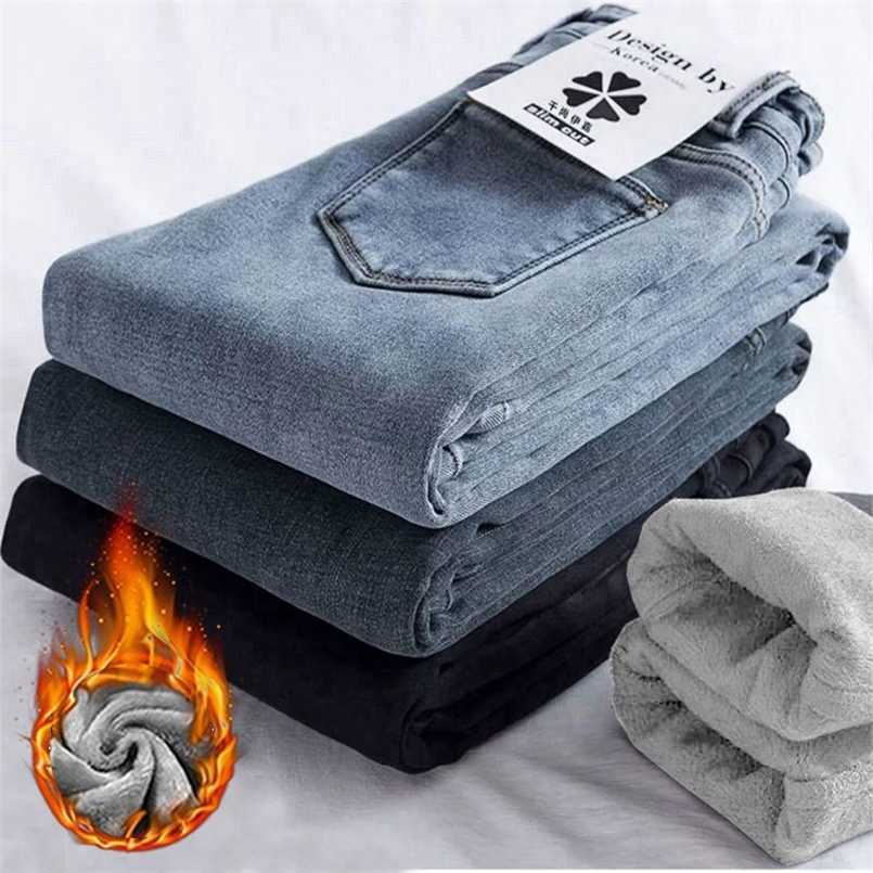 

Women Winter Warm Leggings Super Elastic Plus Thick Velvet Solid Pants All-Match Style High Waist Slim Push Up Fashion Trousers 211108, Bluegrey