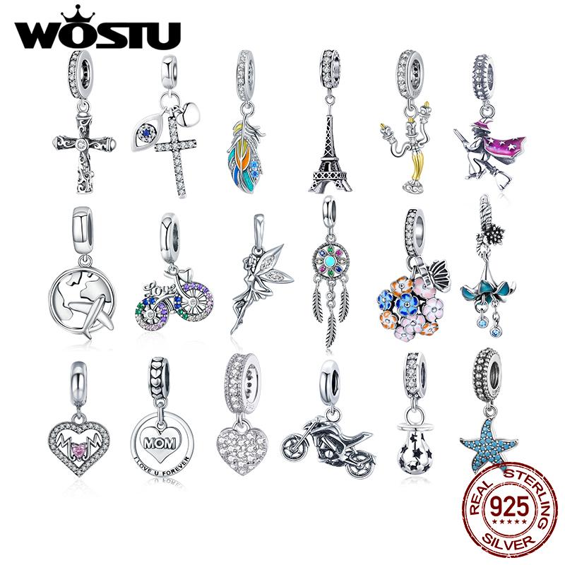 

Other WOSTU Authentic 925 Sterling Silver Eiffel Tower Charms Pendant Fit Bracelet Women Fashion DIY Jewelry Gift Making