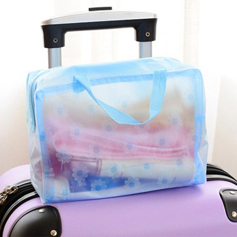 

Storage Bags 5 Color Waterproof PVC Cosmetic Bag Women Transparent Organizer For Makeup Pouch Compression Travelling Bath