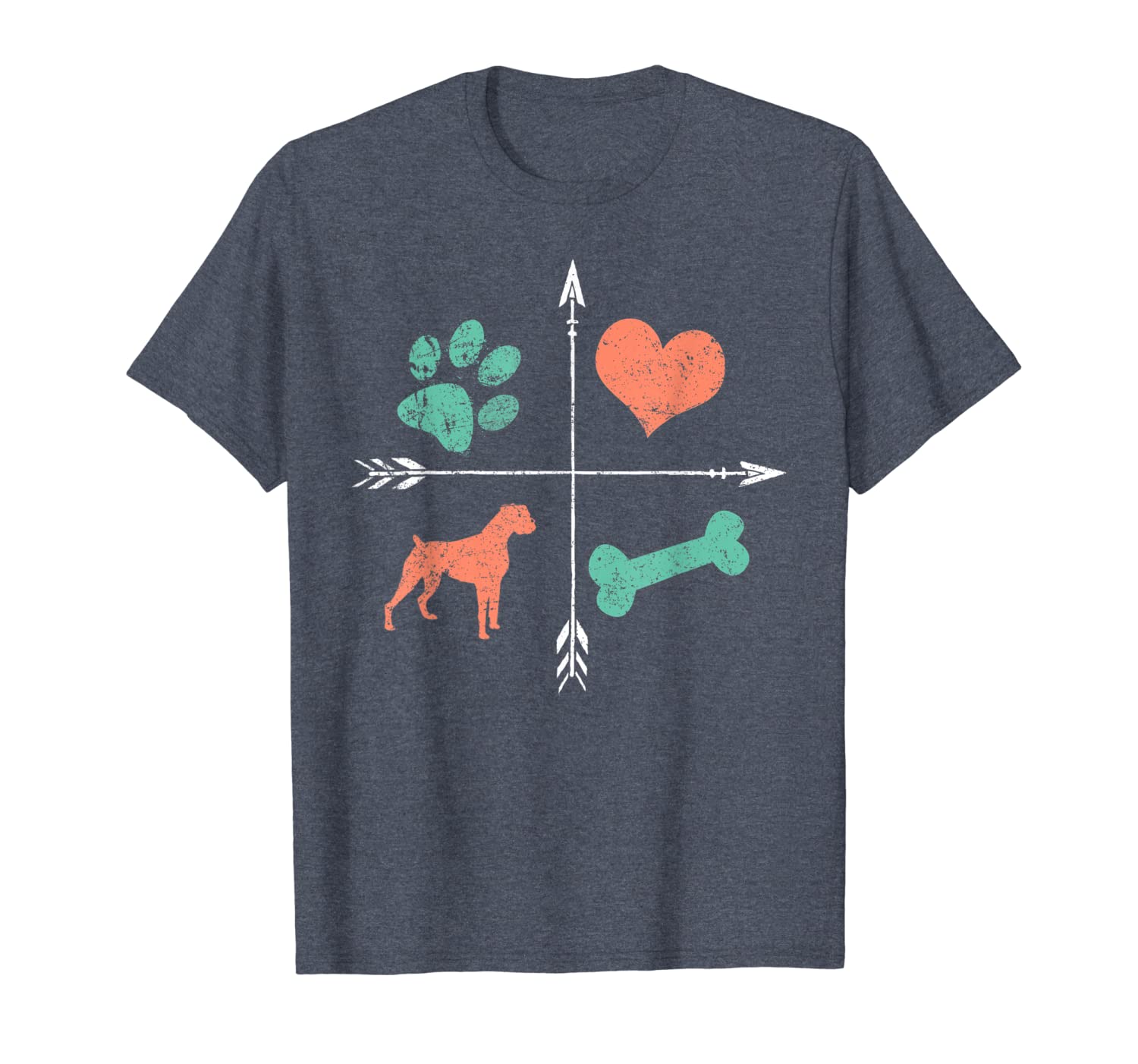 

boxer love awesome t-shirt - dog costume, White;black