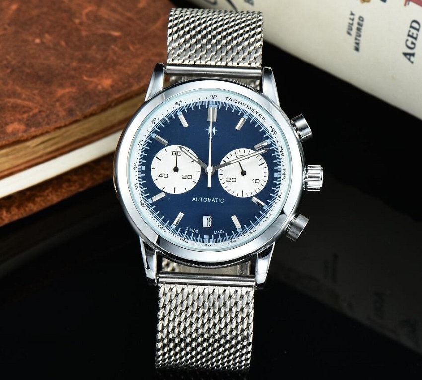 

Wholesale Mens Watches Classic Designer Men Watch Quartz Movement Sport Wristwatch Gift Clock Comfortable Steel Mesh Strap Orologio, As pic