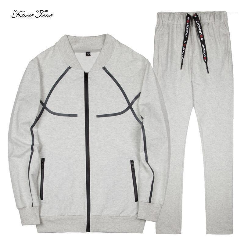 

Men's Tracksuits Men Suit Spring Casual Plus Size Male Outdoors Solid Sportswear Baseball Uniform Zipper Sweatshirts Trousers WY1651, Gray