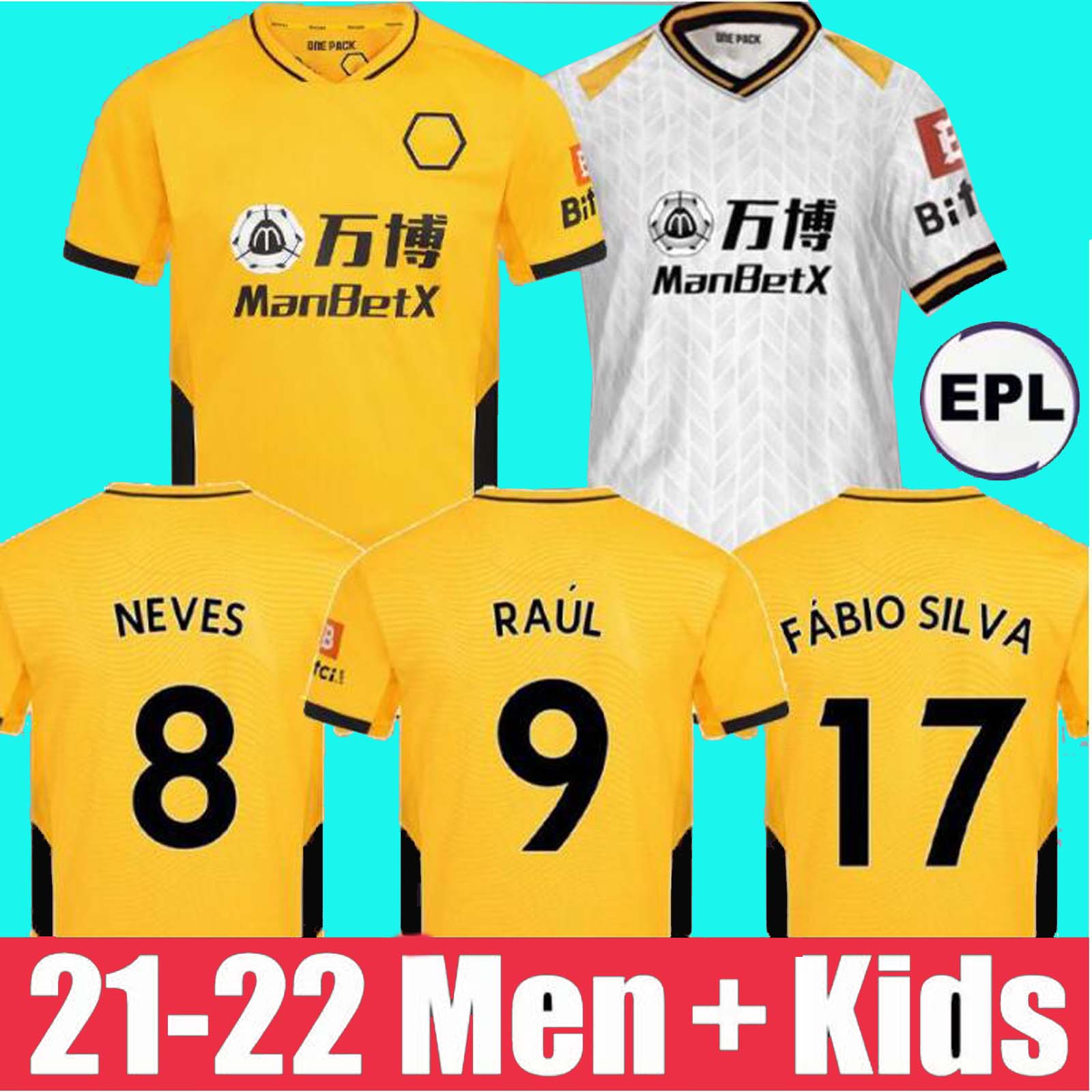 

Wolves Soccer Jerseys SEMEDO RAUL NETO NEVES 21 22 Wolves 2 Boly J.OTTO PODENCE FAIO SILVA Football SAISS Shirts J.MOUTINHO ADAMA Men + Kids Kits tops Uniforms camiseta, Home