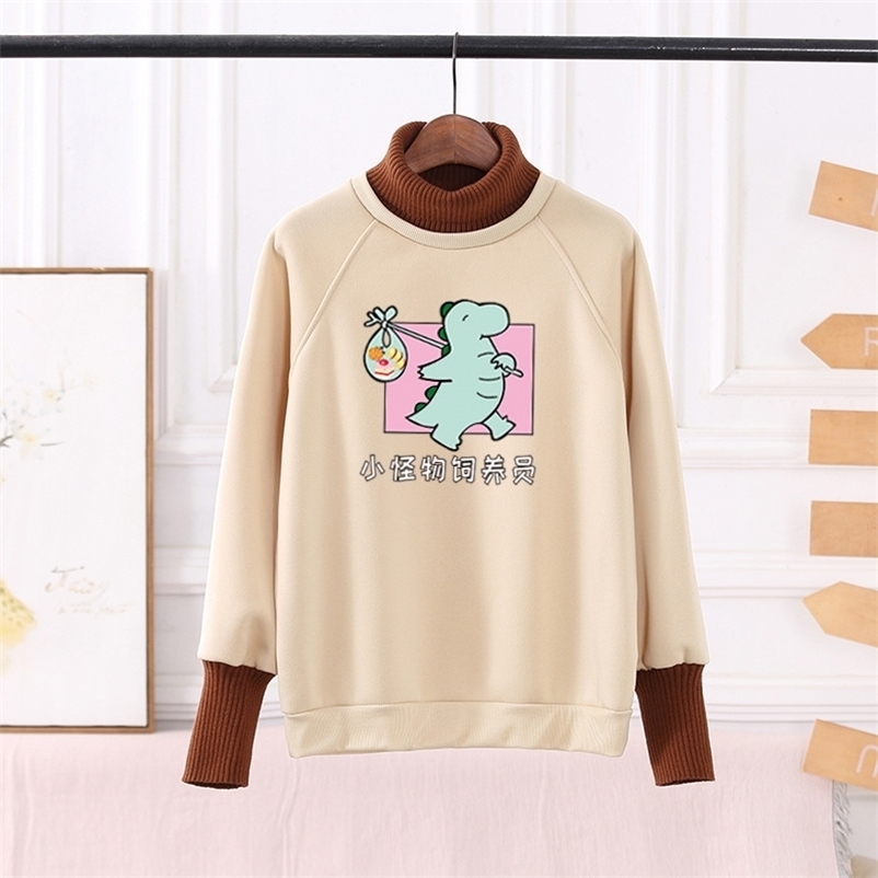 

Paris Girl Harajuku Oversize Hoodie Women Autumn Winter Sweatshirt Ladies Loose Korean Long-sleeved Pullovers 210524, 1 brown