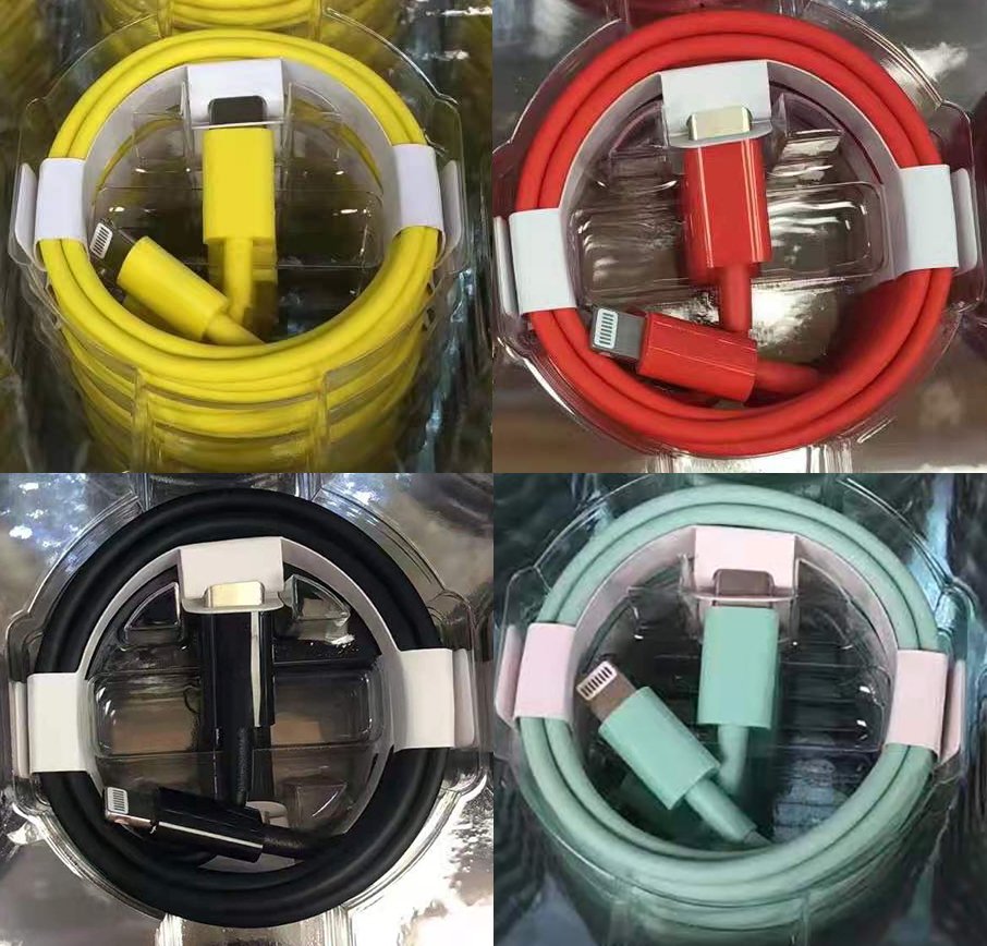 

OEM Quality Multicolor 1m 3FT USB Cables Colors Type C to Lightning Cable Fast Charging PD Cords Quick Charger for iPhone 13 12 11 Pro Max X