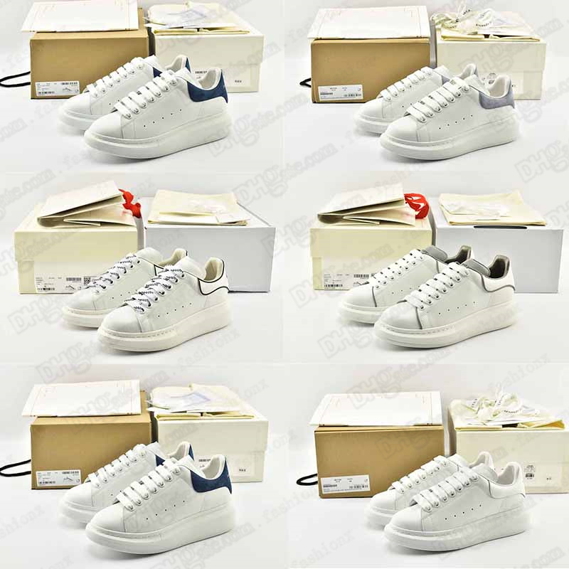 

2022 Fashion Men Casual Shoes Designer Women Leather Lace Up espadrilles Platform Oversized Sole Sneakers White Black mcqueens mens womens velvet suede Shoe sneaker 35-45, 26