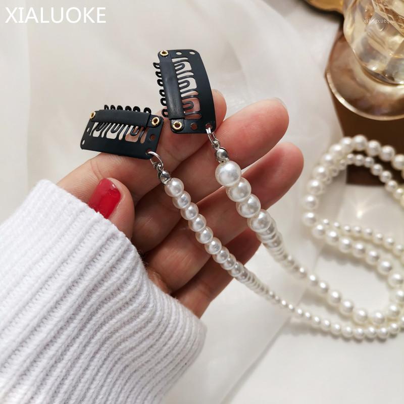 

Hair Clips & Barrettes XIALUOKE Fashion Tiaras Pearl Rope Tassels Braid White Butterfly Hairpin Women Jewelry Accessories, Golden;silver