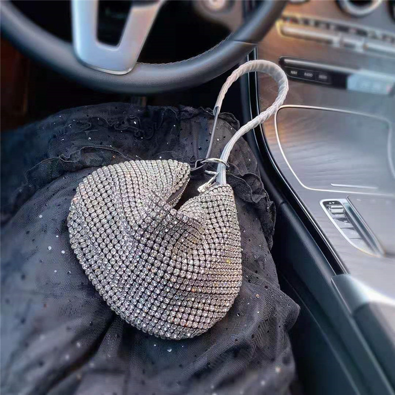 Round Diamonds Designer Biscuits Evening Bag Baguettes Luxurys Bling Dinner Handbag Women Glitter Diamond Lady Shiny Rhinestone Party Shoulder Bags