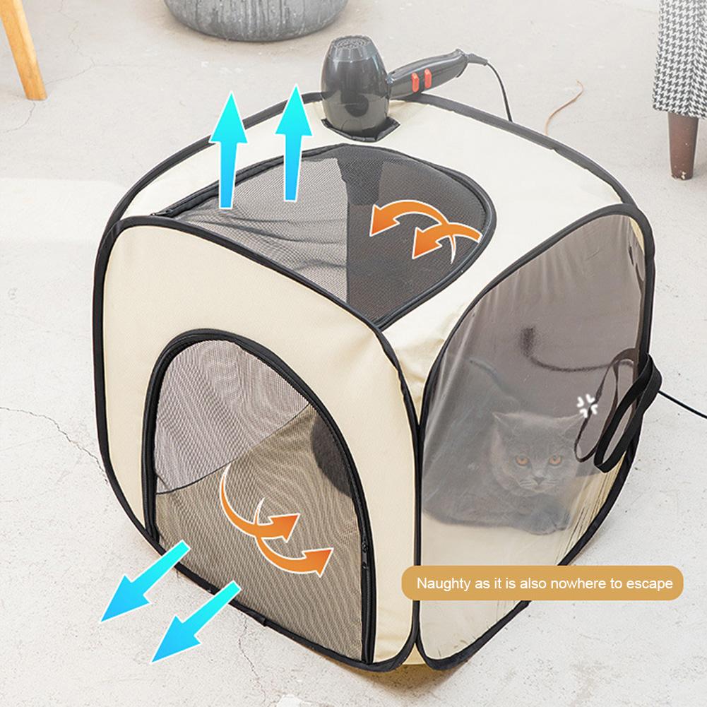 

Pet Drying Box Foding Dogs Hair Dryer Bow Box Grooming House Bag Pet Dry Room Cat Bow Box Tent Houses Puppy Cage Dog Crate, Transparent