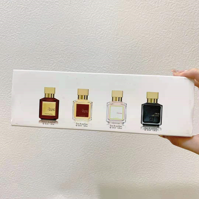

A+++++ quality Perfume Set extrait de parfum Rouge 540 Red A la rose Oud silk wood women men Fragrance 4*30ML 4pcs in 1 kit with box