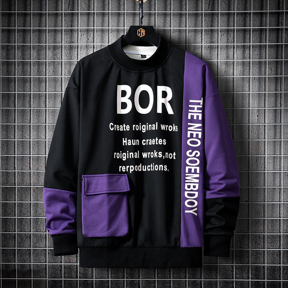 

Women's Hoodies & Sweatshirts Male hooded sweatshirt, letterhead pattern, male fashion, long sleeve, sweat shirt, spring and fall GPAM, 1# shoe box